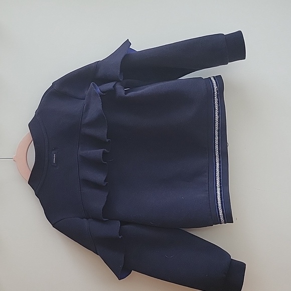 Catimini Paris - Navy Blue Kids Sweater with Fun Embroidery - Picture 4 of 4